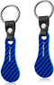 T-carbon 2 Pcs Real Glass Fiber Shopping Cart Trolley Tokens,Cart Keychain for