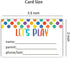 KONKAVA 50 3.5" 2" Multicolor Play Date Cards, x