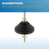 DNP617 1/4 Pokin Centering Cone Compatible with Router, for Fixed Base Compact Router Subbase Centering Pin & Cone