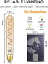 Dimmable T10 Bulbs, 2200K 7.3inch Bulb, 40 Bulb,400lm,E26 Bulb,Amber Glass,Pack 4 LED Warm White Amber, Long Tubular