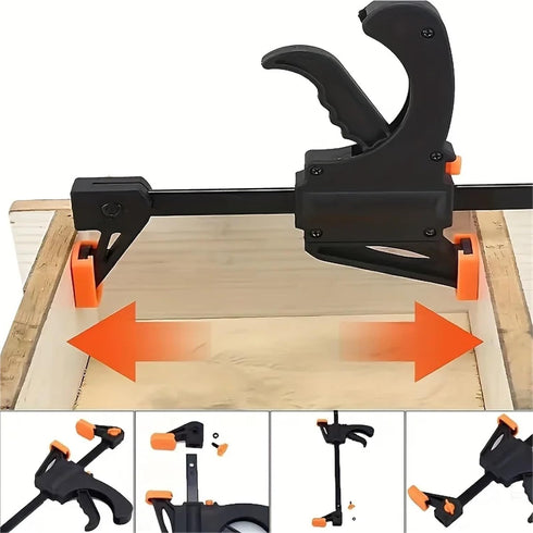 SIILTVOD 1/2Pcs Set Gadgets(4PCS) Clamp Fixed Type Quick Ratchet Release Speed Extruded Nylon Work Bar Kit Spreader
