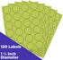 JAM PAPER Ultra Lime Green Circle Label Sticker Seals, 1 2/3 Inch Diameter, 120 Round Labels/Pack