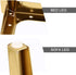 Generic 4pcs 10cm Metallic Gold Metal Sofa Legs Y-Shape Furniture Feet Support for Cabinet, Bedside Table, Modern
