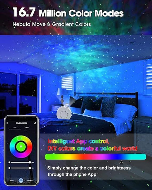 SHIXING Star Projector,Smart APP & Voice Control Galaxy lamp, Compatible with Alexa & Google Home, for Kids Adults