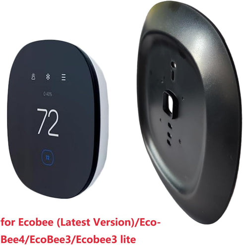 Thermostat Black Decorative Wall Trim Plate, Fits Ecobee3, Ecobee3 Lite, Ecobee4