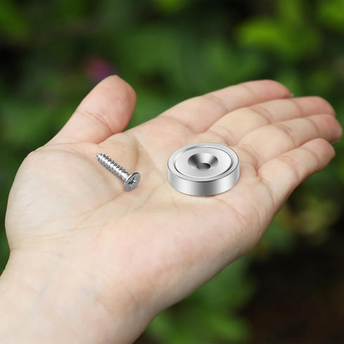 Screws,60lbs+ Countersunk 6 Pack Neosmuk Magnets with Heavy Duty Rare Earth Neodymium Mounting Magnets with Holes