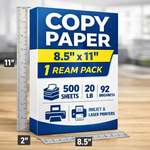 Generic 8.5 11 3 1,500 20 lb 92 Printer Paper - x White Letter Size Copy Paper, Ream Sheets Printing Paper