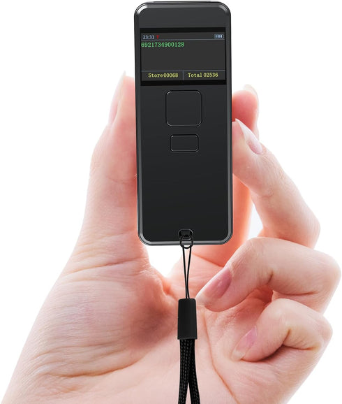 symcode Screen,2000mAh 1D Bluetooth CCD Barcode Scanner Wireless with Display Battery Portable Mini Bar Code Scanner