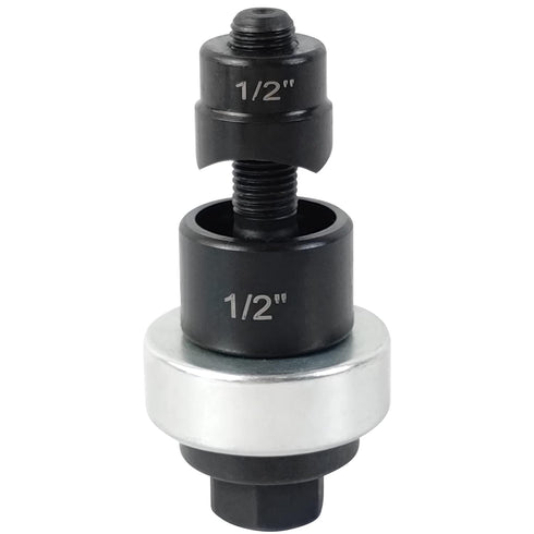 AMZCNC Manual Knockout Punch Kit, Heavy Duty Metal Sheet Conduit Punch Driver Die Set (1/2" Knockout Punch)
