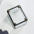 Vintage Stained Glass Business Card Holder, Mosaic Glass Name Card Display Holder for Office, Retro Black