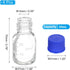 PATIKIL 6 Pack Reagent Media Storage Bottles, 25ml Borosilicate Glass with GL32 Blue Screw Cap for Lab