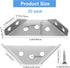 Sissinda 20Pcs (20 Universal Stainless Steel Furniture Corner Connector, Angle Corner Bracket with Screws, Corner