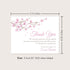 5.5x4.25 Pink Floral Cherry Blossom Sympathy Thank You Cards, Personalized Bereavement Funeral Thank You Cards