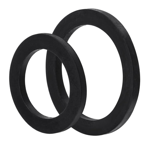 MECCANIXITY Rubber Flat Washers, 35mm 40mm OD, 24mm 30mm ID, 3mm Thick for Faucet Pipe Water Hose, Black Set