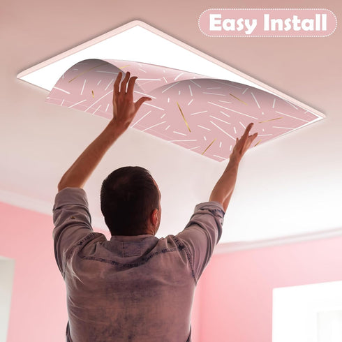 8Pcs Lights,4 2 Fluorescent Light Covers for Classroom Ceiling x Feet Inspirational Sayings Magnetic Light Cover