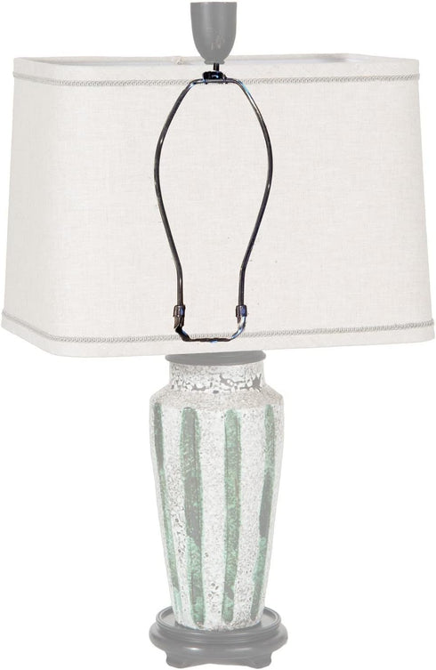 6-1/2 Inch B&P Lamp Small Regular Weight Lamp Shade Harp Holder for Table and Floor Lamps, Brass Plated Steel