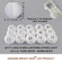 20' 30 3" Bright Zeal Long LED Lanterns String Lights Battery Powered - Indoor Outdoor White Silk-Like Cloth Round LED