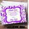 The Card Zoo White & Purple Swirl Deco Personalized Birthday Party Thank You Cards
