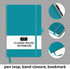 RICCO BELLO Lined Journal Notebook, Faux Leather Hardcover, College Ruled, 96 Sheets, 5.7 x 8.4-Inches (Teal)