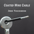 10 Pcs 10 Inch (25cm) 3mm Thickness Galvanized Steel Wire Cable Eyelets, Short Rope Lanyard Safety Tether Chain