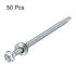 uxcell #14 x 4" Self Drilling Screws with Rubber Washer, 50pcs Zinc Plated Steel Roofing Screws for Metal