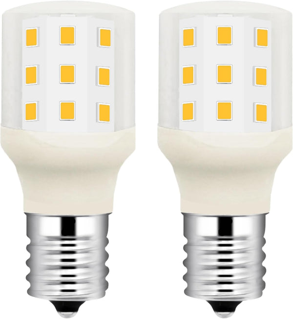 KEI D28M KEL 2815 Freezer Light Bulb, 100-265V, E17 3.8W, 40W Halogen Equivalent, Daylight White 6000K, Pack of 2
