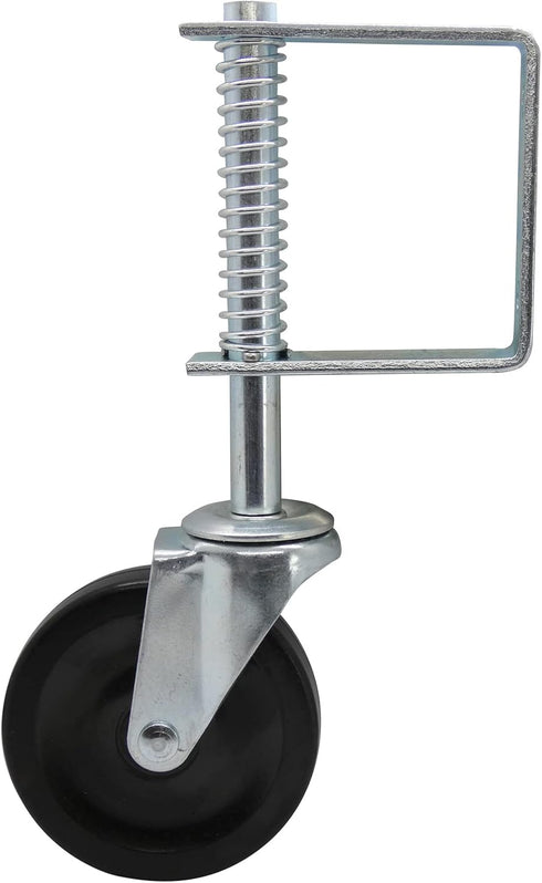 Shepherd Hardware Metal 9785 9785E Spring Loaded Gate Caster, 4-Inch, Black