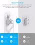 European Travel Plug Adapter USB C, US to Europe Plug Adapter with 2 Outlets 3 USB Ports, Type C Power Adapter for