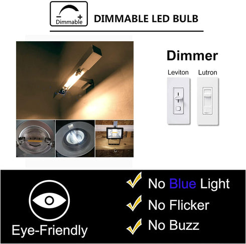 118mm 20W R7S LED Bulb (4 Pack), 200W Halogen Equivalent, 3000K Warm White, J Type T3, 360 Beam Angle