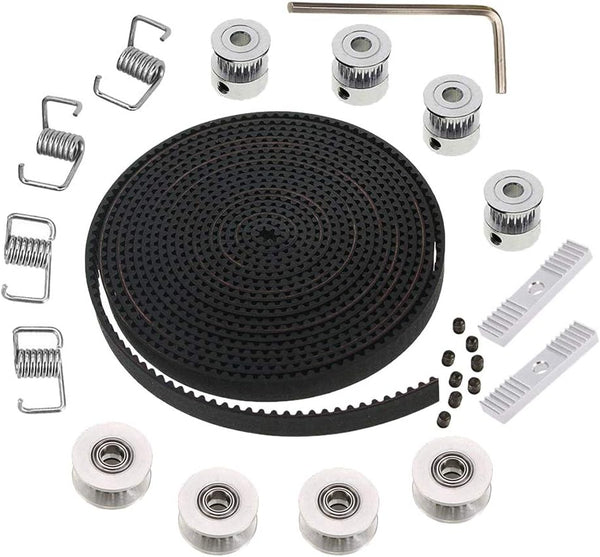 KeeYees 5M GT2 Timing Belt 6mm Width + 4pcs 20 Teeth Pulley + 4pcs Idler + 4pcs Tensioner Spring