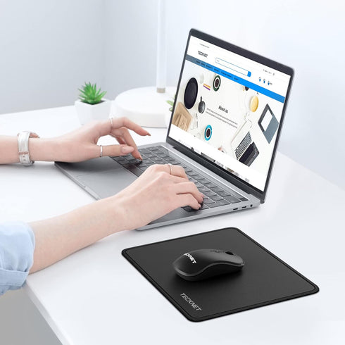 TECKNET Mouse Pad - 270 x 210 x 3 mm, Waterproof Surface & Non-Slip Rubber Base for Gaming Mouse