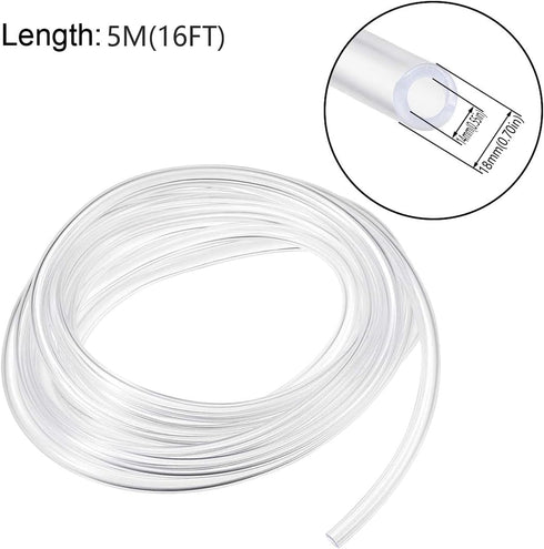 MCOSU (16.4Ft),14x18mm(0.55x0.7in) Pure Silicone Tubing, Food Grade Tube High Temp Silicone Hose for Home Brewing Wine