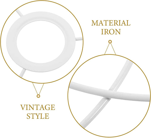 20Cm E27 DIY Round Lampshade Frame Diameter Metal Lampshade Accessory Ring for Base Pendant Ceiling Lamp Chandelier