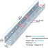 2 PCS 15-3/8" U Shaped Strut Connector Bracket, 6 Gauge Metal Joiner Support for 1/2" Bolt in 1-5/8" Channel, Steel