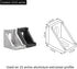 20 Sets 15 Series Connector 1515 Aluminum Extrusion Corner Piece with 20PCS Corner Bracket, 40PCS Screws, 1515 T Nut