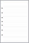 Classic Size Notes Insert with Simple Lines, 1/4" Spacing, 7 Holes for 7-Ring Notebooks (5.5" x 8.5")