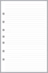 Classic Size Notes Insert with Simple Lines, 1/4" Spacing, 7 Holes for 7-Ring Notebooks (5.5" x 8.5")