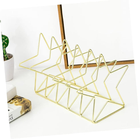 Nordic Style Vintage Iron Bookends - Star Design Desk Organizer