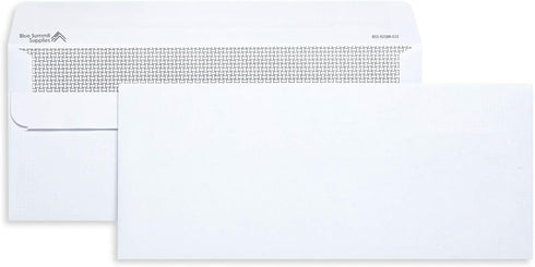 Blue Summit Supplies 500 Number 10 Self Seal Envelopes, Business Letter Size, Security Tint