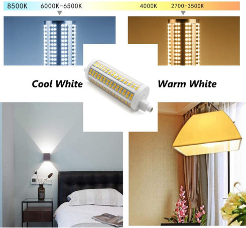 R7s 2 Pack 118mm LED Bulb 20W, J Type Double Ended Flood Light, 200W Halogen Replacement, 120V 2500 Lumen