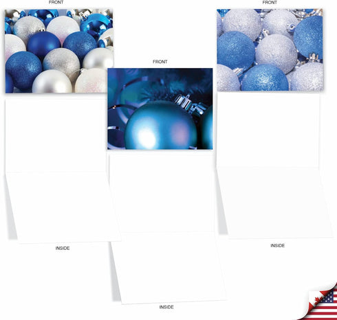 The Best Card Company - Box of 10 Christmas Cards Blank, Assorted Santa & Holiday Cards with Envelopes