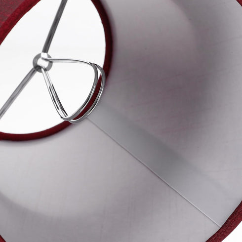 2pcs Bulb Kichvoe Small Clip on Lampshade, Barrel Red Fabric Lamp Shades Clip On for Table Chandeliers Wall Floor Lamp