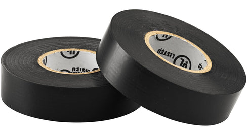 Black Electric Tape 10 Pack - 3/4 inch x 66ft PVC Electrical Insulating Tape, Waterproof, U/L Approved