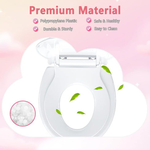 16.5inch, 2 1 Auensffer Toddler Toilet Seat with Potty Training Seat Round in Toilet Seat for Family Built-in Baby Seat