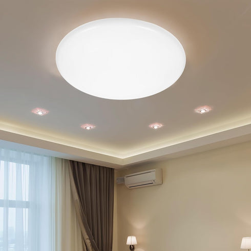 (13.36X13.36X2.16in) Toddmomy Flush Mount Ceiling Light Covers Plastic Round Lamp Shade Wall Sconce Chandelier Lamps