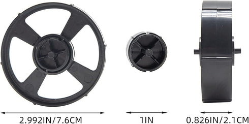 Desktop Tape Dispenser Adhesive Roll Holder with Weighted Nonskid Base (Fits 1" & 3" Core) Black