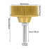 Mudder 3 Pieces 2 Inch Coarse Bristle Disc Attachment for Abrasive Coating Removal with 1/4 Inch Round Shank