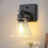 1-Light Dalouguan Bathroom Vanity Light, Black Modern Bathroom Lighting Fixtures with Clear Glass Shade, Farmhouse Wall