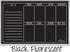 Dry Erase Magnet Weekly Calendar, Black Fluorescent Fridge Magnet