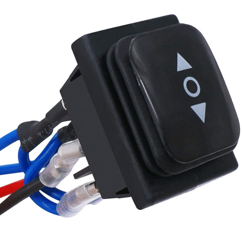 TWTADE Momentary Polarity Reverse Switch - Waterproof DC 12V 10A Control Motor for Hoist, Crane, 6 Pin Rocker Toggle